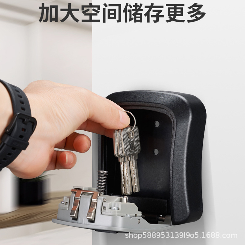 Decoración de caja de llaves de contraseña residencial tipo pared sitio de construcción puerta doméstica ojo de gato sin perforación producción de cerradura de contraseña al por mayor