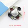 Fashionable brooch from pearl, beads, metal protective underware lapel pin, pin, wholesale