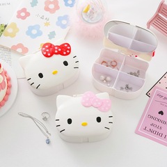 MY027 Large KT table mirror storage box makeup jewelry box comb mirror cartoon cat head sundry storage mirror