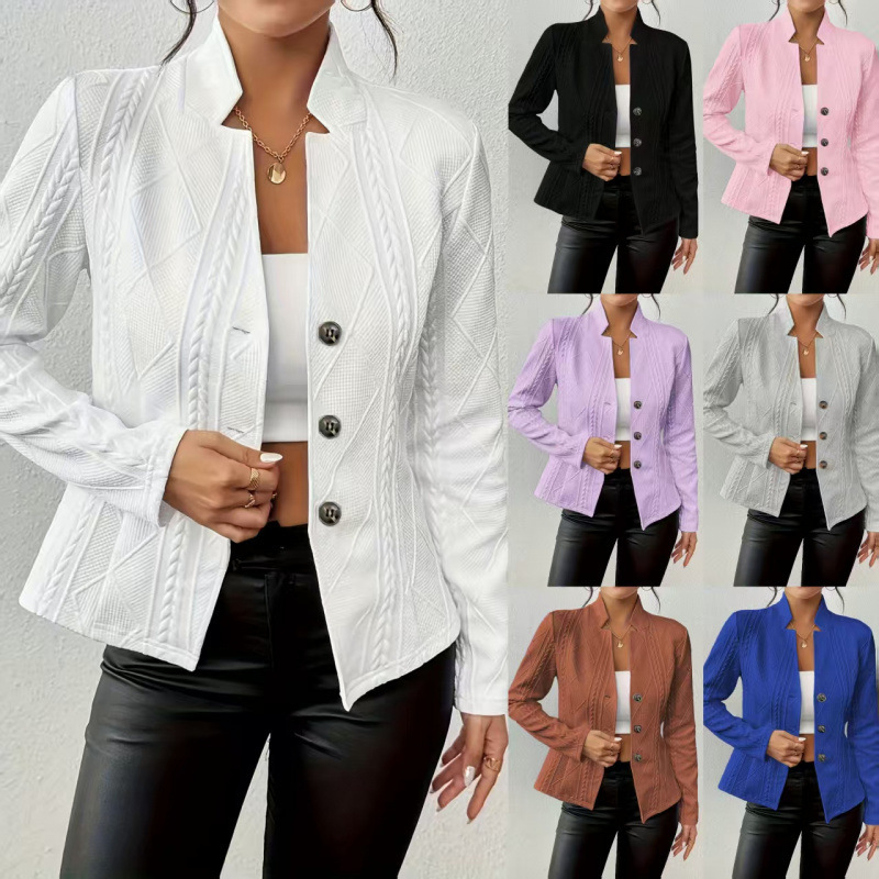 2025 Independent Station Amazon 2025 European and American Export Autumn and Winter New Hot Selling Button Pattern Small Suit Jacket 2025 Independent Station Amazon 2025 European and American Export Autumn and Winter New Hot Selling Button Pattern Small Suit Jacket