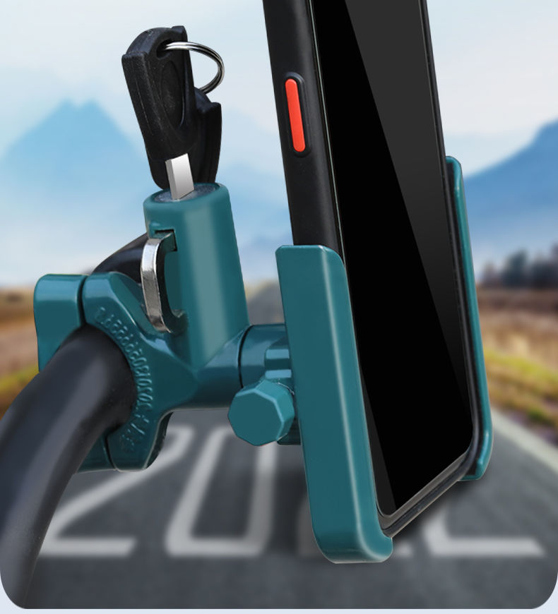 Original spot electric car mobile phone bracket helmet anti-theft lock two-in-one motorcycle bicycle mobile phone navigation shockproof
