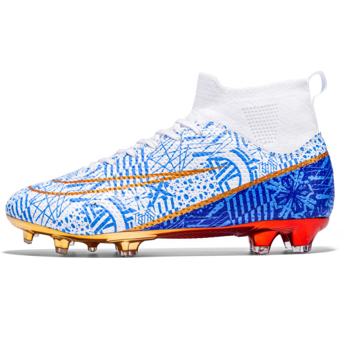 High-top new football shoes, long spikes, broken spikes, professional training shoes, campus sports football shoes, men's soccer shoes