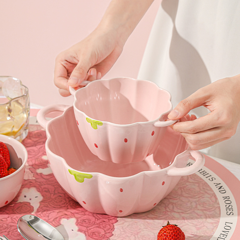 下絵付食器セット、陶器製家庭用ボウル、スプーン、皿、インスタントラーメンボウル、高級サラダボウル、デザートボウル、食器|undefined