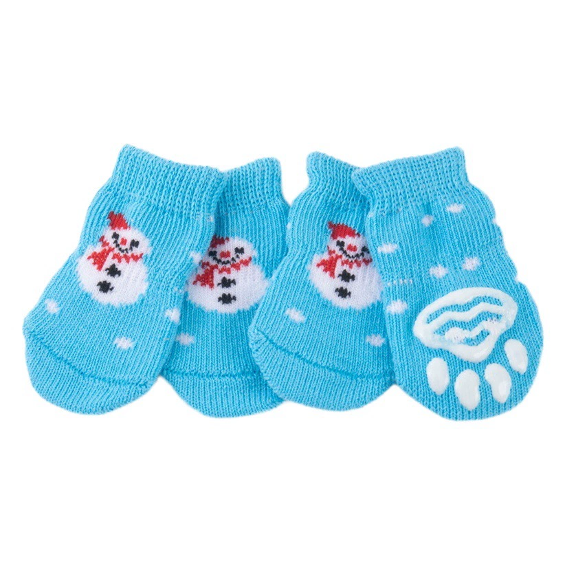 Носки для домашних животных нескользящее дно не отваливается от ноги охранная Обувь для собак Носки чехол для лапки собаки хлопковые носки Тедди корги для кошек 4