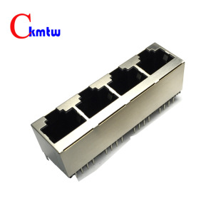 Network Port Socket Rj45-8P/8C 1*4 H=15.6 Direct Plug with Shielding No Light No Shrapnel Xiangru Feet