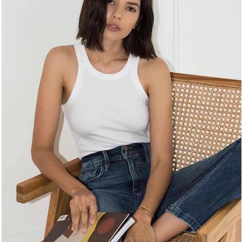 TOT classic women's I-shaped cotton vest multi-color knitted elastic small suspenders European and American style outer wear bottoming top