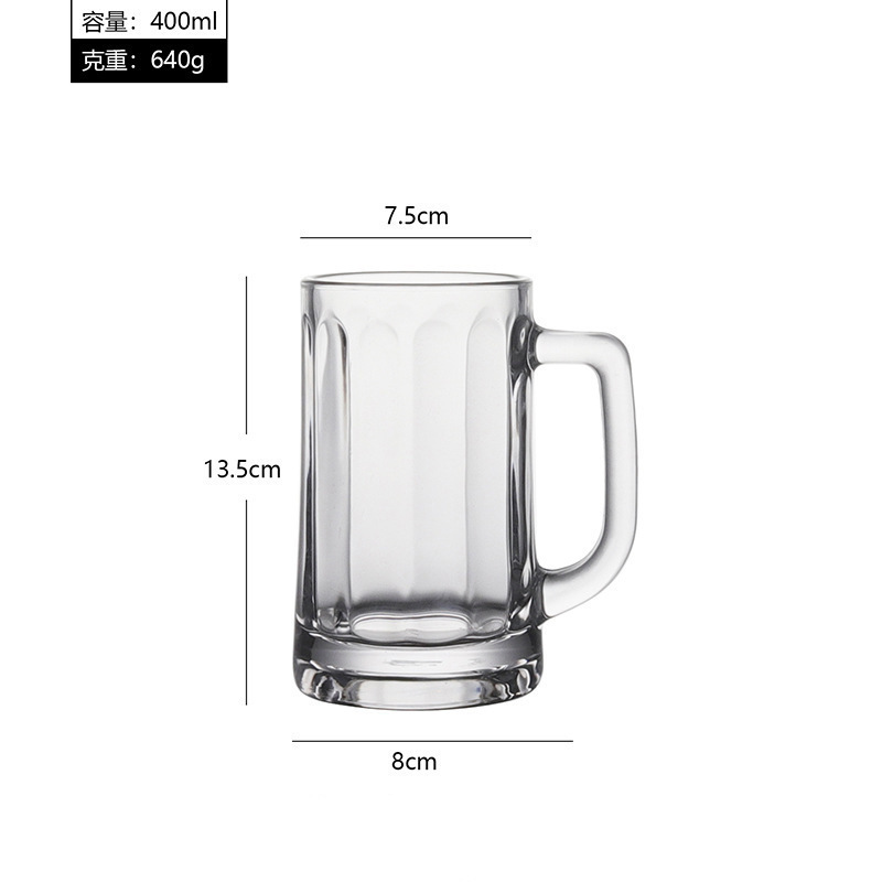 Taza de cerveza de lujo ligera de alta calidad 500ml copas de vidrio de alta calidad taza de cerveza taza de alta calidad taza de papel de alto valor