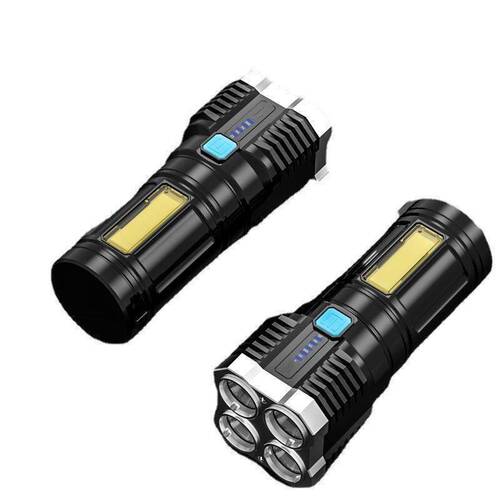ABS4LED strong light flashlight COM side light LED display S03 flashlight strong light integrated home outdoor lighting