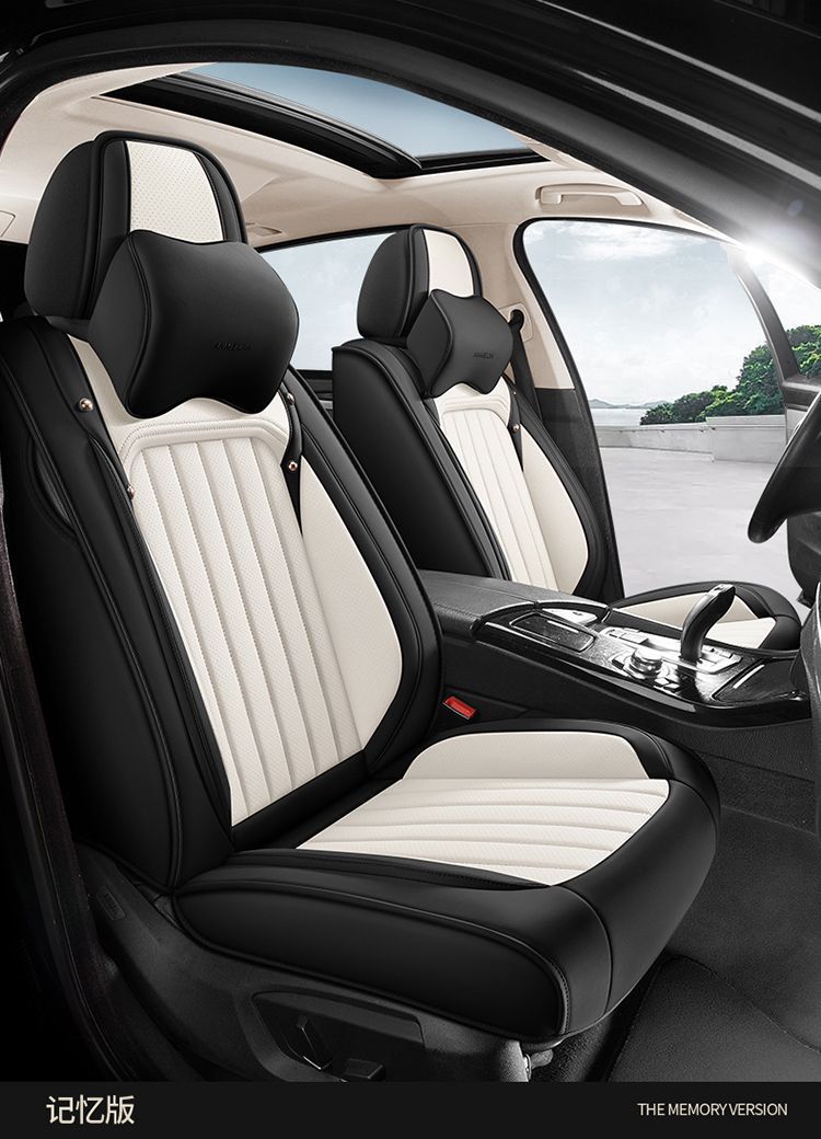 Fully Enclosed Car Seat Cushion, Summer Breathable and Wear-Resistant Nappa Leather, Five-Seater Car for Men and Women, Suitable for All Seasons