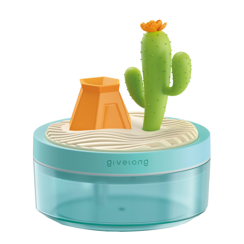 鉢植えの景観の加湿器のデスクトップのアイデアの植物の置物のスプレーの補水器のミニ携帯式の車の雰囲気の明かり|undefined
