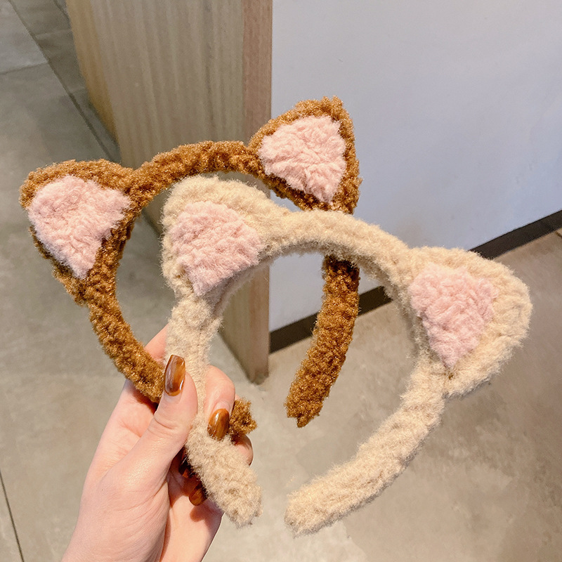 Corea del Sur vende lindas orejas de gato, diademas, diademas de felpa de niña dulce, diademas de todo fósforo, diademas para lavar la cara, diademas