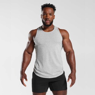 2025 American Men's Vest Summer Heavy Thick Thread Tight Sports Fitness Base Vest Trendy Men's Vest