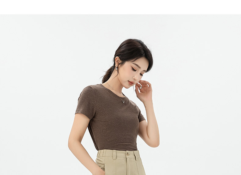 Quần harem nữ ống rộng cạp cao co giãn dáng 9 phân — Màu hồng củ sen chi tiết 4