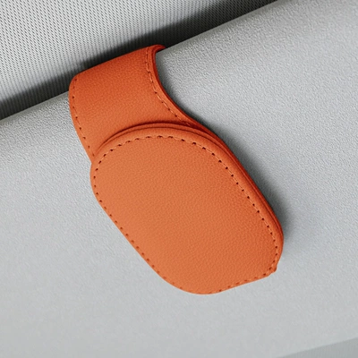Car Glasses Clip/Bill Clip clip multifunctional card holder - orange