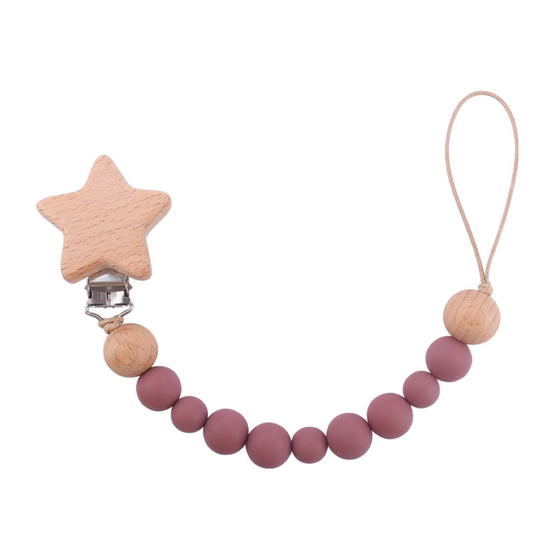 Nuevo bebé suministros de haya animal de dibujos animados chupete clip chupete Cadena de chupete teether traje bebé molar teether juguete