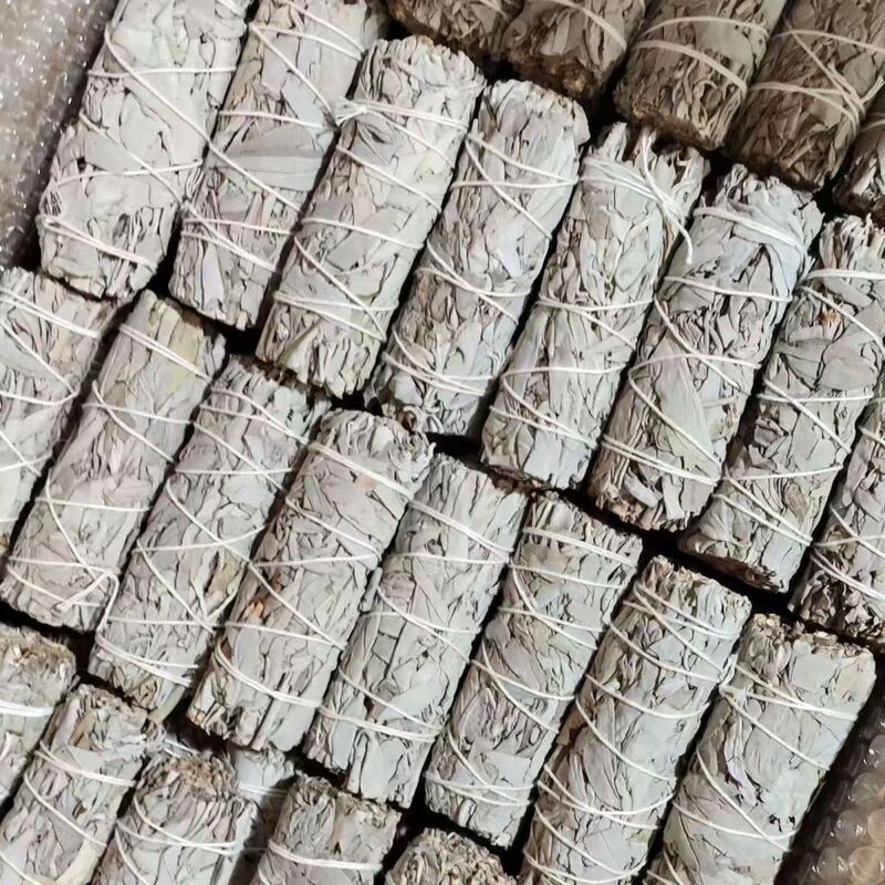 10cm 4inch White Sage California Petal Aromatherapy Stick Cedar Bundle for Space Purification and Energy Clearing White Sage