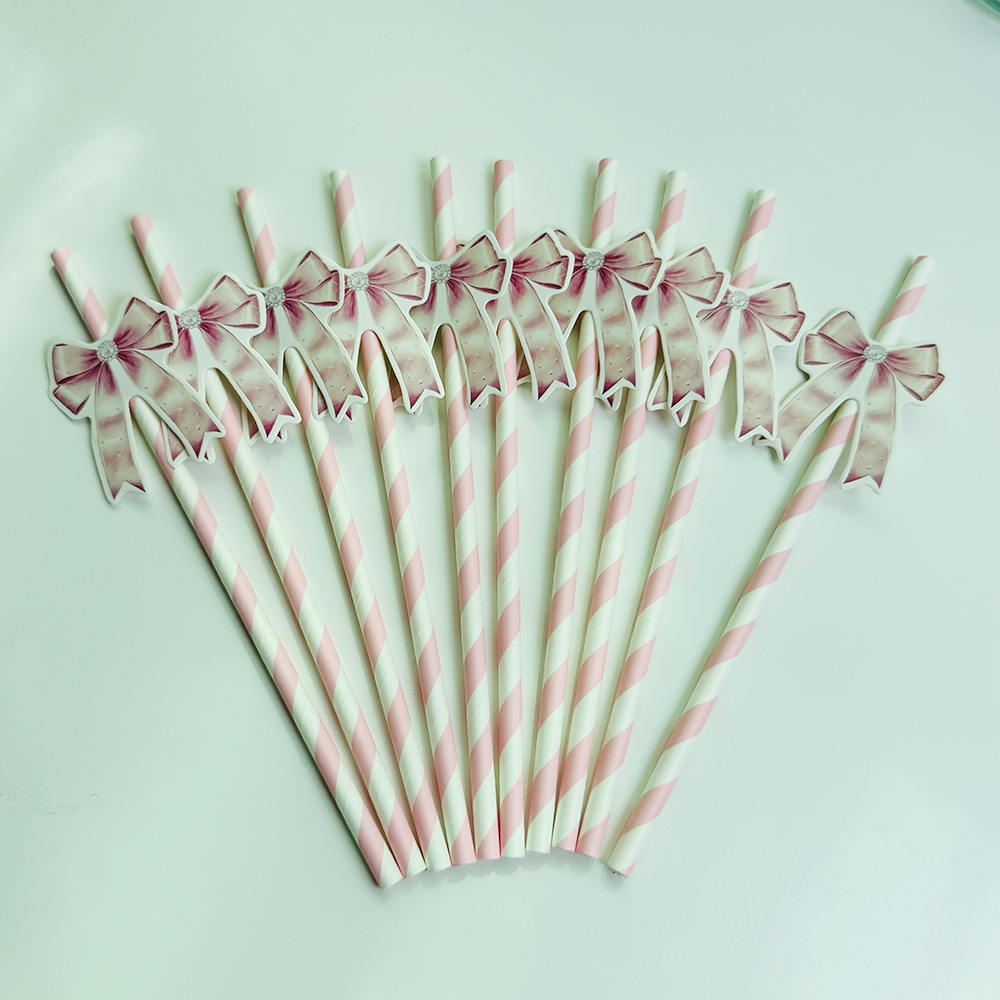 Trazo creativo transfronterizo pajita de papel decoración de fiesta mesa de postres vestido de cumpleaños botella de pudín complemento de pastel