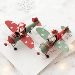 NUCHI クロスボーダー クリスマス アイアン製 雪だるま おじいちゃん 飛行機 クリスマスツリー オーナメント クリスマスデコレーション 小さなペンダント