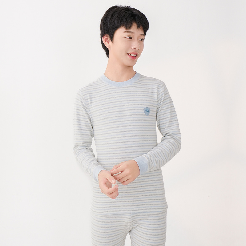 DD 컬러 코튼 슈트 [블루 앤 그레이 스트라이프]
