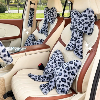 Seat Cushion Leopard Print Car Headrest