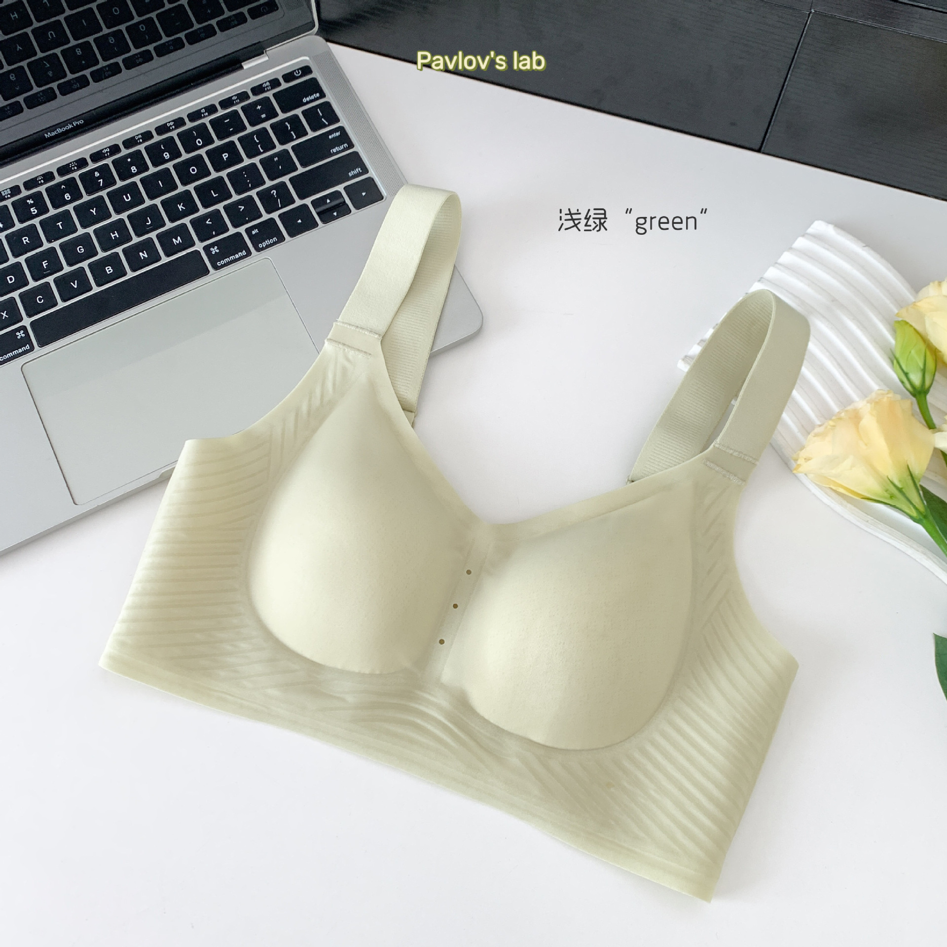 Ropa interior de copa de cristal desnuda ultrafina verano ligero, transpirable, sin costuras, sin anillo de acero, sujetador de pecho recogido, mujer