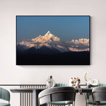 日照金山装饰画客厅卧室酒店客房走廊风光摄影画雪山风景电表箱画