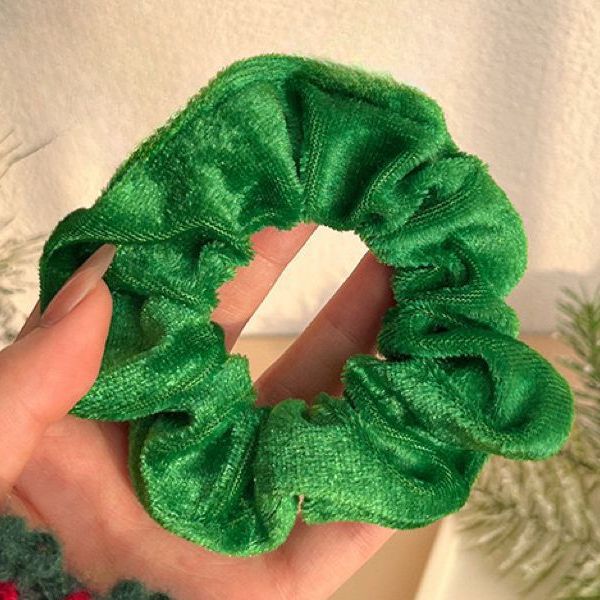 Galletas de ciervo de dibujos animados Accesorios para el cabello de Navidad transfronterizos Cuerda para el cabello tejida Anillo para el cabello de intestino grueso Vestir personas Tombros lindos de felpa