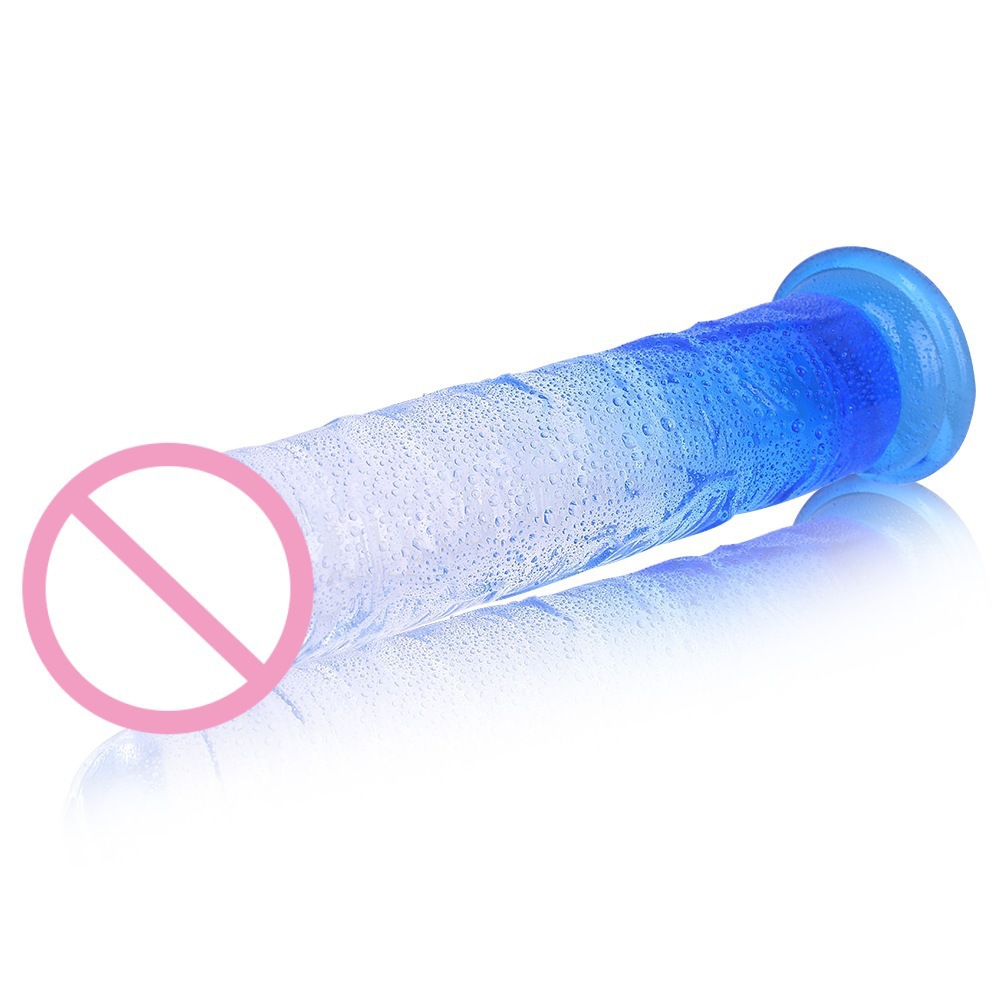 Crystal Two-Color Anal Plug Dildo, TPE Manual Masturbation Toy for Adults — detail image 14