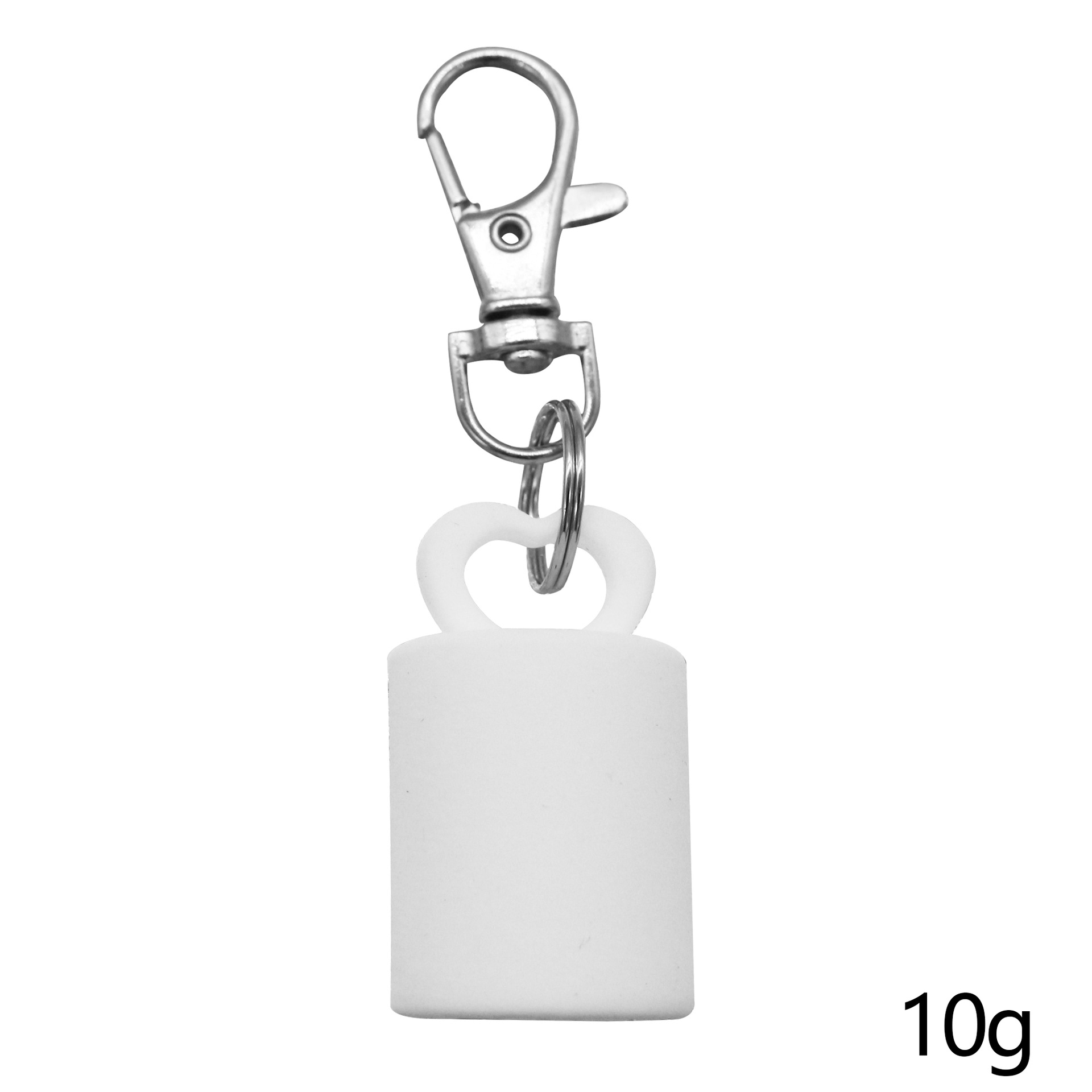 Funda de lápiz labial de silicona blanca con amor