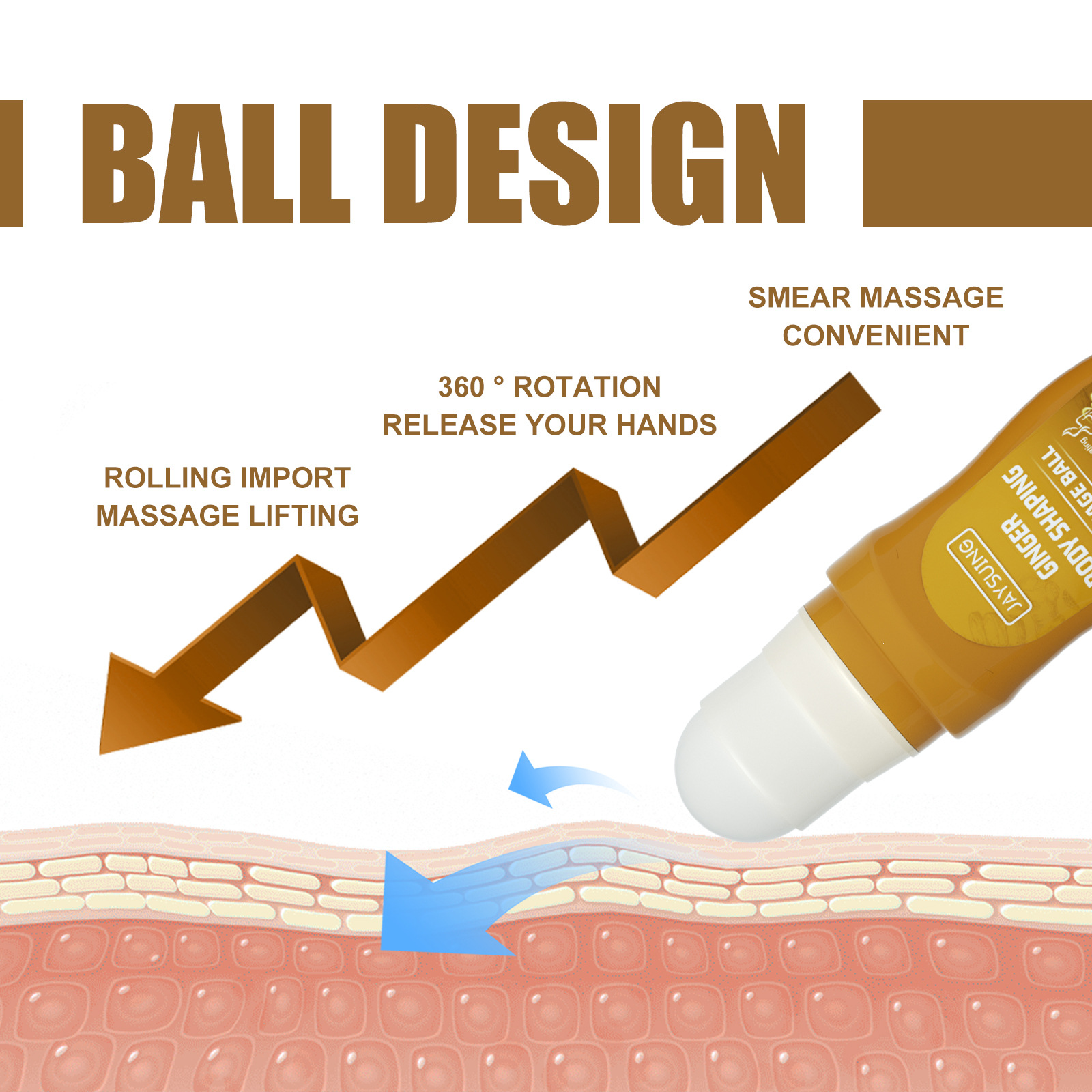 Jaysuing Ginger Body Lift Shaping Slimming Firming Skin Massage Belly Ball_voghion.com