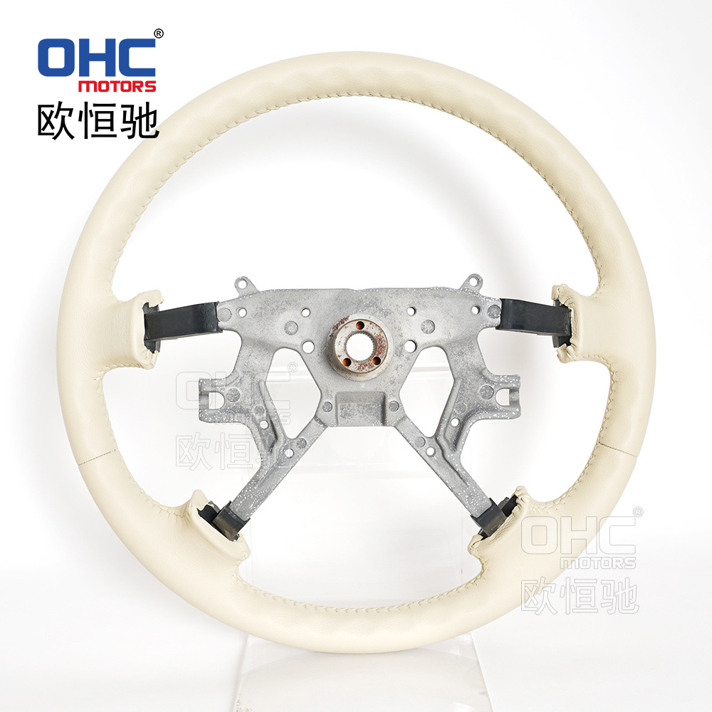 Suitable for Nissan 13-20 Patrol Y61 Car Steering Wheel Modified Peach Wood Lychee Leather Suv Steering Wheel