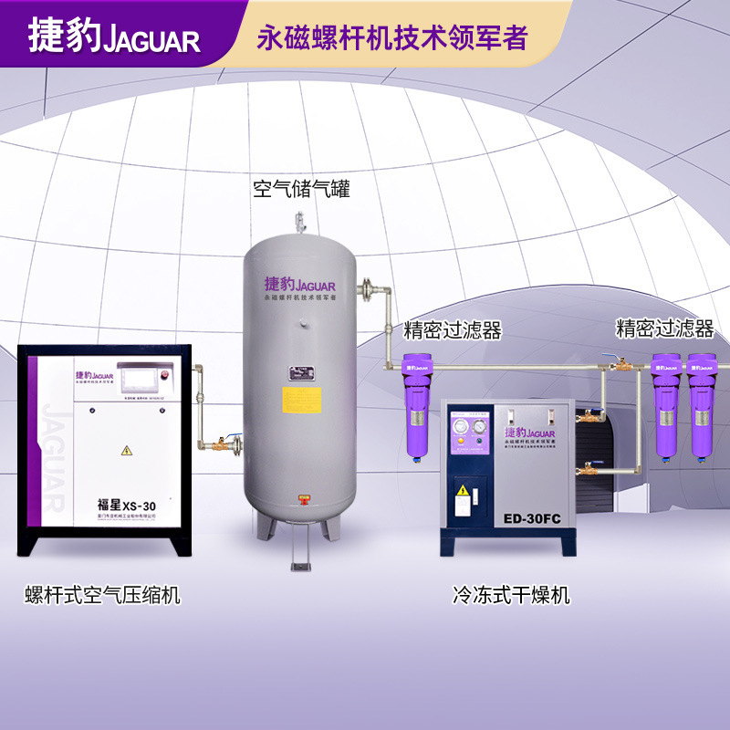 Jaguar Fortune XS Series Air Compressor Air Pump Screw-Type Air Compressor Station Permanent Magnet Variable Frequency Screw Air Compressor