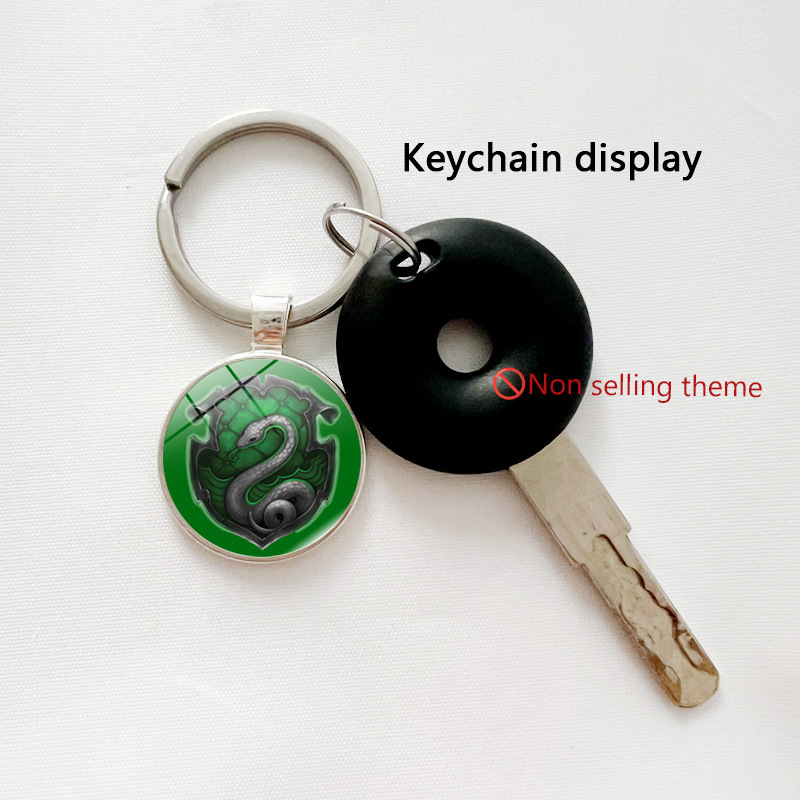 クロスボーダー新製品アクセサリーハリーポッターホグワーツ魔法魔術学校バッジタイムジェムシルバーネックレスペンダント|undefined