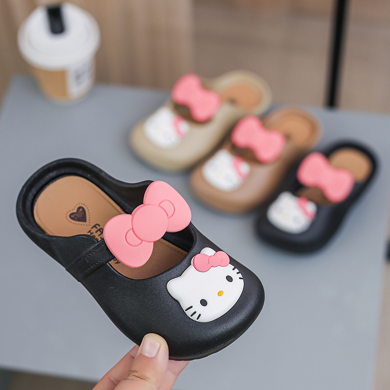 Children's Sweet Cute Bow Slippers 2025 Spring and Summer New Children's Non-slip All-match Comfortable Sandals and Slippers
