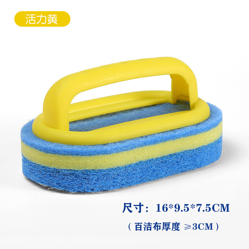トイレ用ブラシ浴槽シンクスケール除去浴室タイル洗浄ブラシ床ブラシハンドル付きスポンジ洗浄ブラシ|undefined