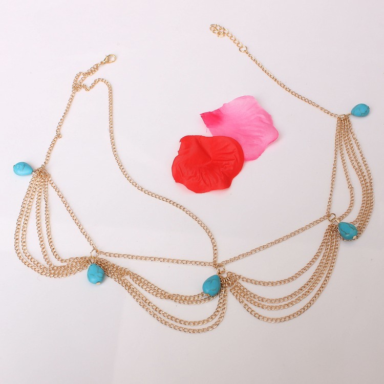 Geometric Pattern Women'S Gender Ethnic Style Simple Style Geometric Alloy Turquoise Plating Hair Band
