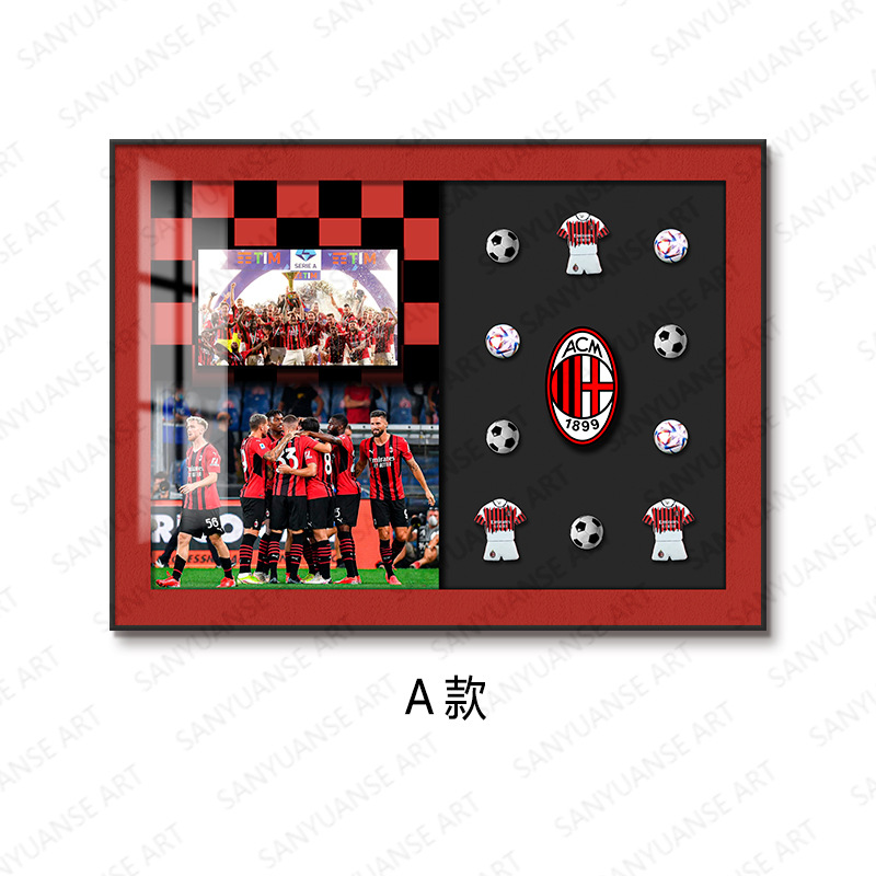 Pintura decorativa de camiseta de fútbol físico C Luo Beckham colección de carrera de estrellas