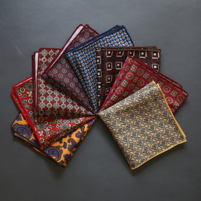 Men's Business Pocket Square, Men's Suit Square Scarf, Paisley Jacquard Small Square Scarf, Formal Chest Scarf, Fashionable New