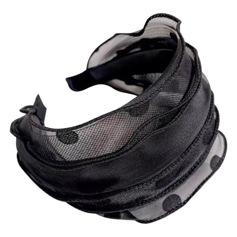 Transfronterizo nueva cubierta de la banda de pelo blanco cubierta del tocado pelo roto acabado artefacto transpirable ancho borde diadema pinza de pelo femenino al por mayor