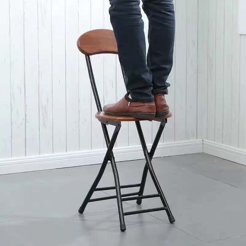 Taburete plegable silla de comedor doméstica taburete silla de respaldo silla de entrenamiento silla de dormitorio de estudiantes silla de computadora simple taburete redondo plegable