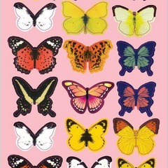 H1-001-002蝴蝶立體牆貼 兒童臥室立體牆貼 第五代可移除立體牆貼
