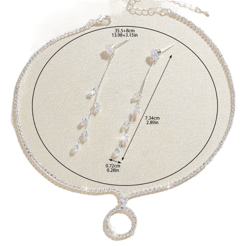 Mode strass zirkon anhänger kreis halskette für frauen alle spiel persönlichkeit herbst und winter kleidung zubehör_voghion.com