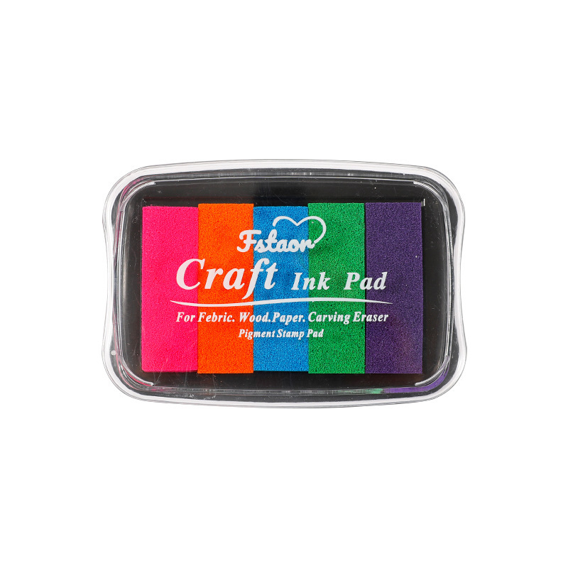 Gran serie de estilo japonés Rainbow inkpad DIY sello impresión pintura al óleo del dedo los niños inkpad 6 selección color