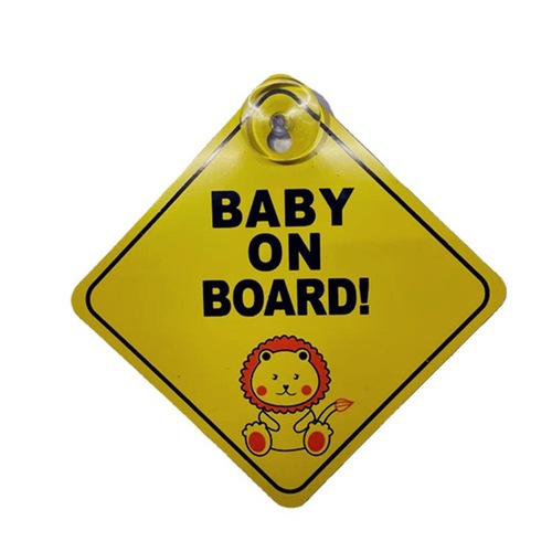 Baby on Board Cute Decal with Silicone Adhesive Car Sticker for Families with Children