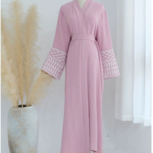 Loriya2024 Aliexpress Dubai Middle East Turkey Dubai Exquisite Embroidery Tassel Cardigan Robe