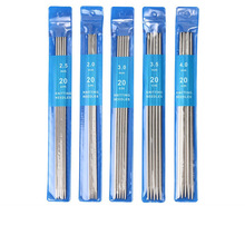 不锈钢毛衣针 20cm毛衣针双尖针织用针直针编制套装工具现货批发