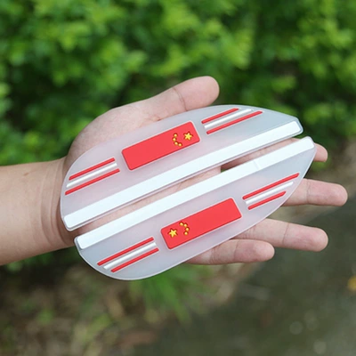 Mirror Rain Protection Accessories — Rearview mirror rainproof sticker - a-pair-of-transparent-red-flags