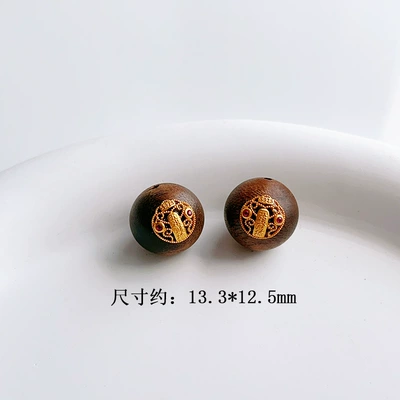 silver gold-plated five by | Zərgərlik ara hissələri - five-way-god-of-wealth-ball-beads