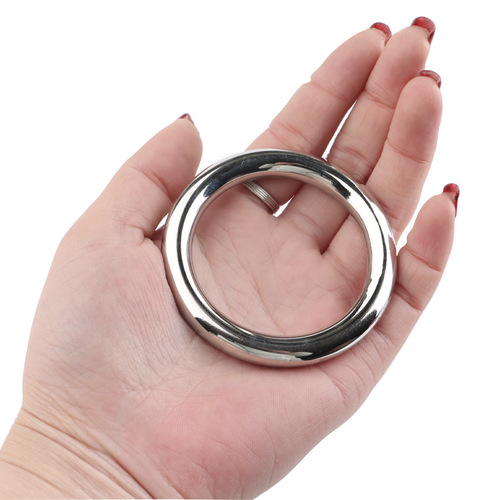 Men's metal stainless steel three-ring locking sperm ring pleasure device penis ring bundle fine solid sperm ring locking JJ ring