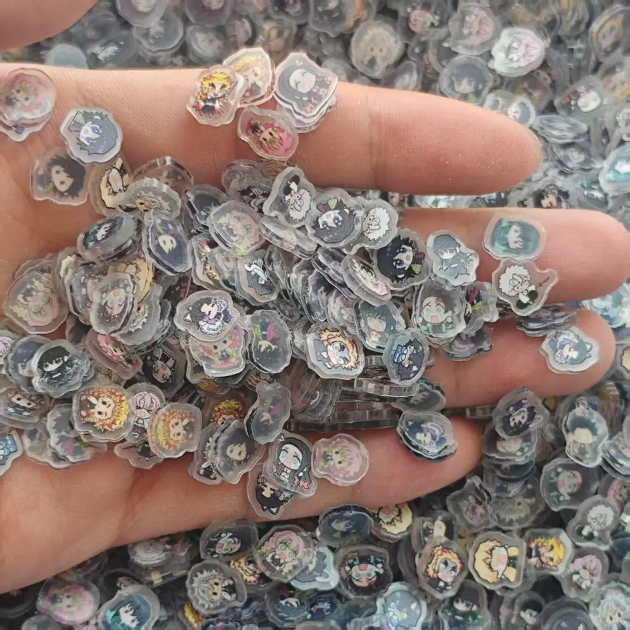 鬼灭之刃Q版周边2CM亚克力片片DIY手工材料配件来图定制摆件礼物